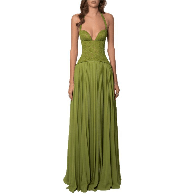 The Plunge Halter Gown by Marlowe House — alternate view