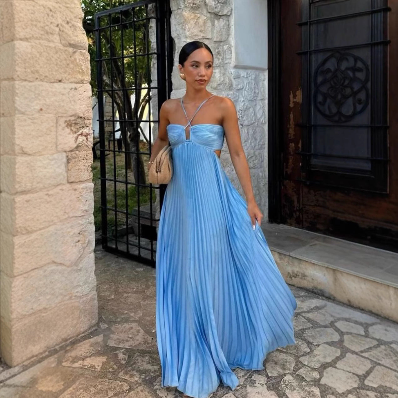 The High-Waist Pleated Maxi by Marlowe House — alternate view