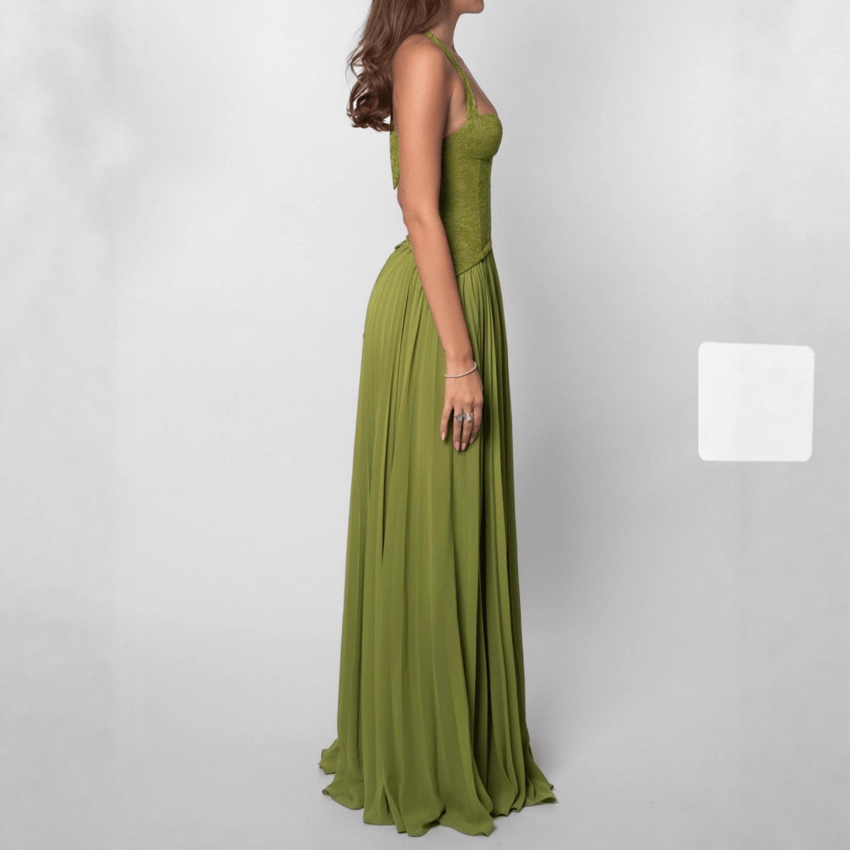 The Plunge Halter Gown by Marlowe House — alternate view