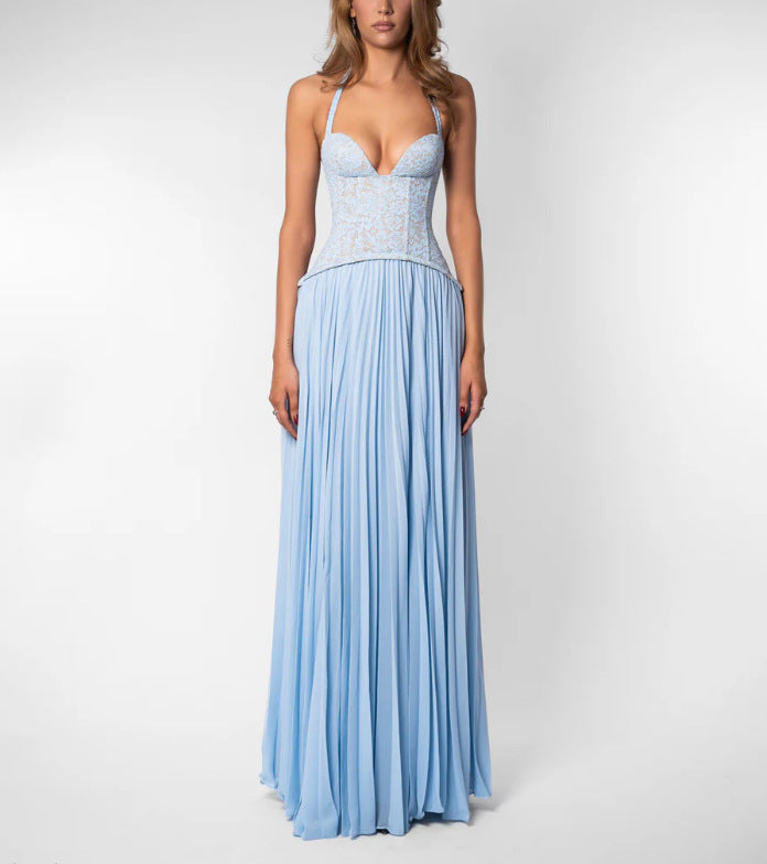 The Plunge Halter Gown by Marlowe House — alternate view